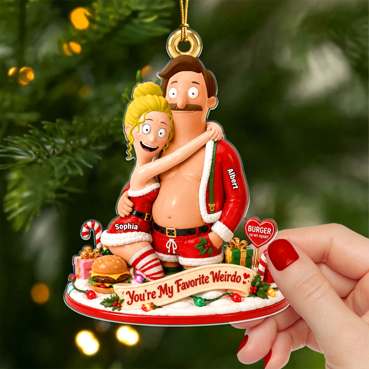 You Are My Favorite Weirdo Acrylic Ornament - Personalized Christmas Gifts For Couple 01naqn030826