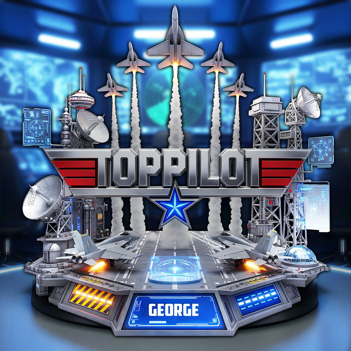 Top Pilot Acrylic Plaque - Personalized Gifts For Pilot 02OHLU050625-Homacus