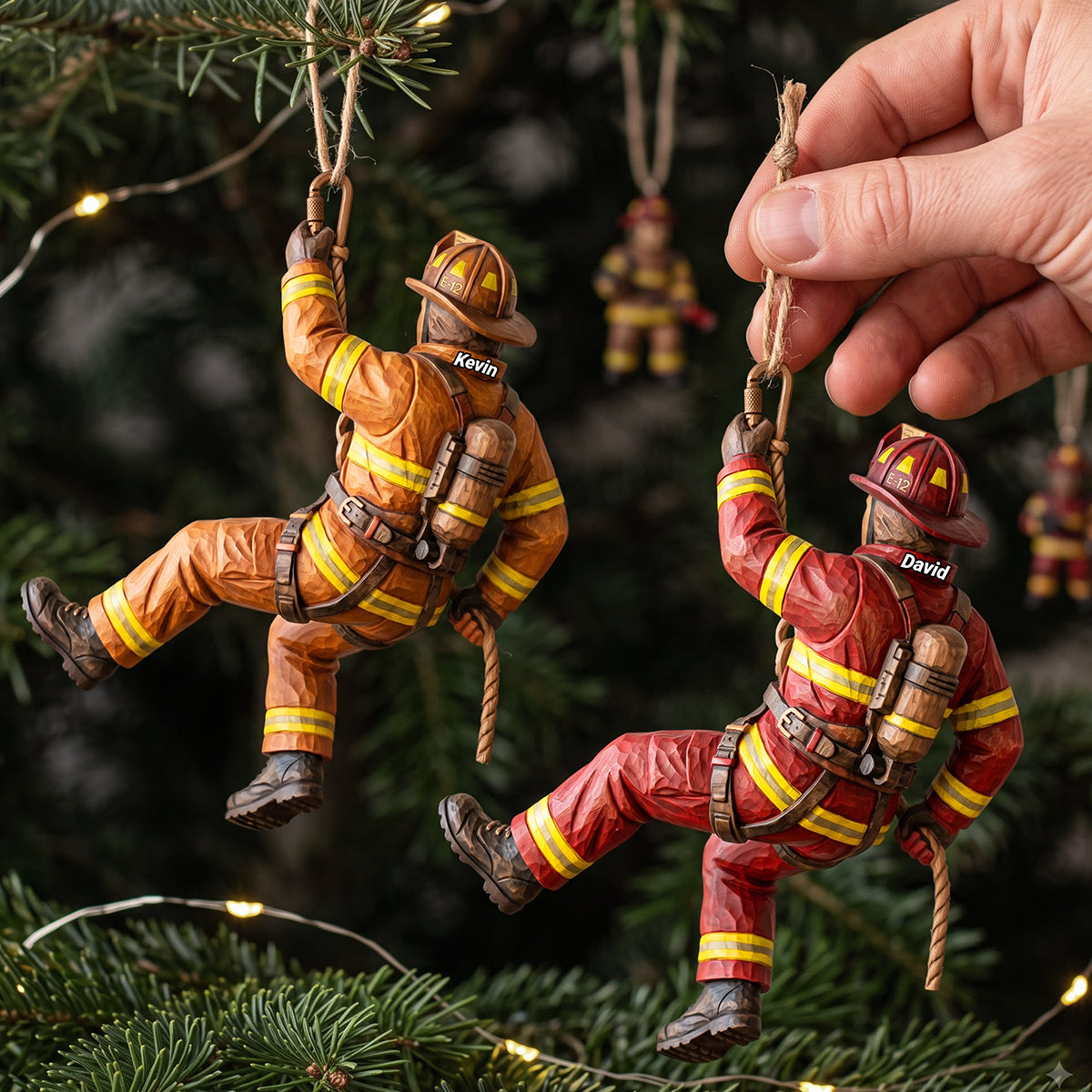 Climbing Firefighter Acrylic Ornament - Personalized Christmas Gifts 05pgta201026-Homacus