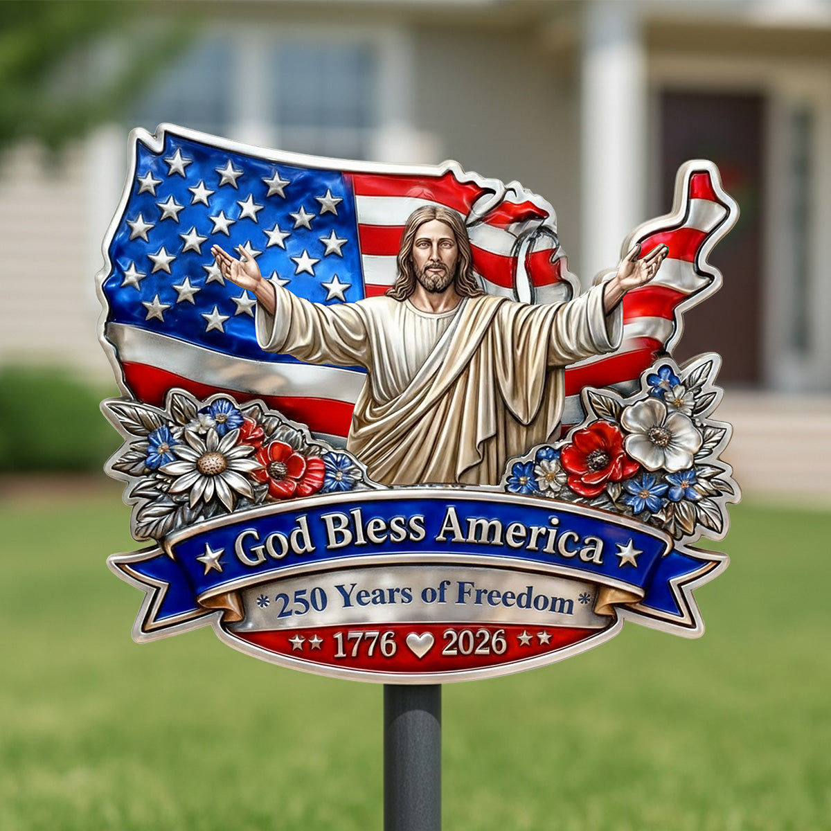 USA 250th Anniversary Metal Sign - Personalized Gifts For Family 04TOMG310126-Homacus