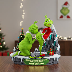 Funny Green Monsters Acrylic Plaque- Personalized Gifts for Couple 04ohlu110925-Homacus