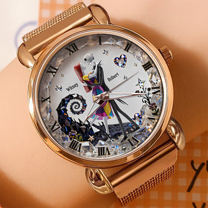 Romantic Couple Mesh Strap Quartz Watch Personalized Gifts For Couple 05PADT220126-Homacus