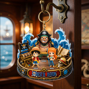 Dad’s Sea Adventure Keychain - Personalized Gift For Dads 01TOQN120526-Homacus