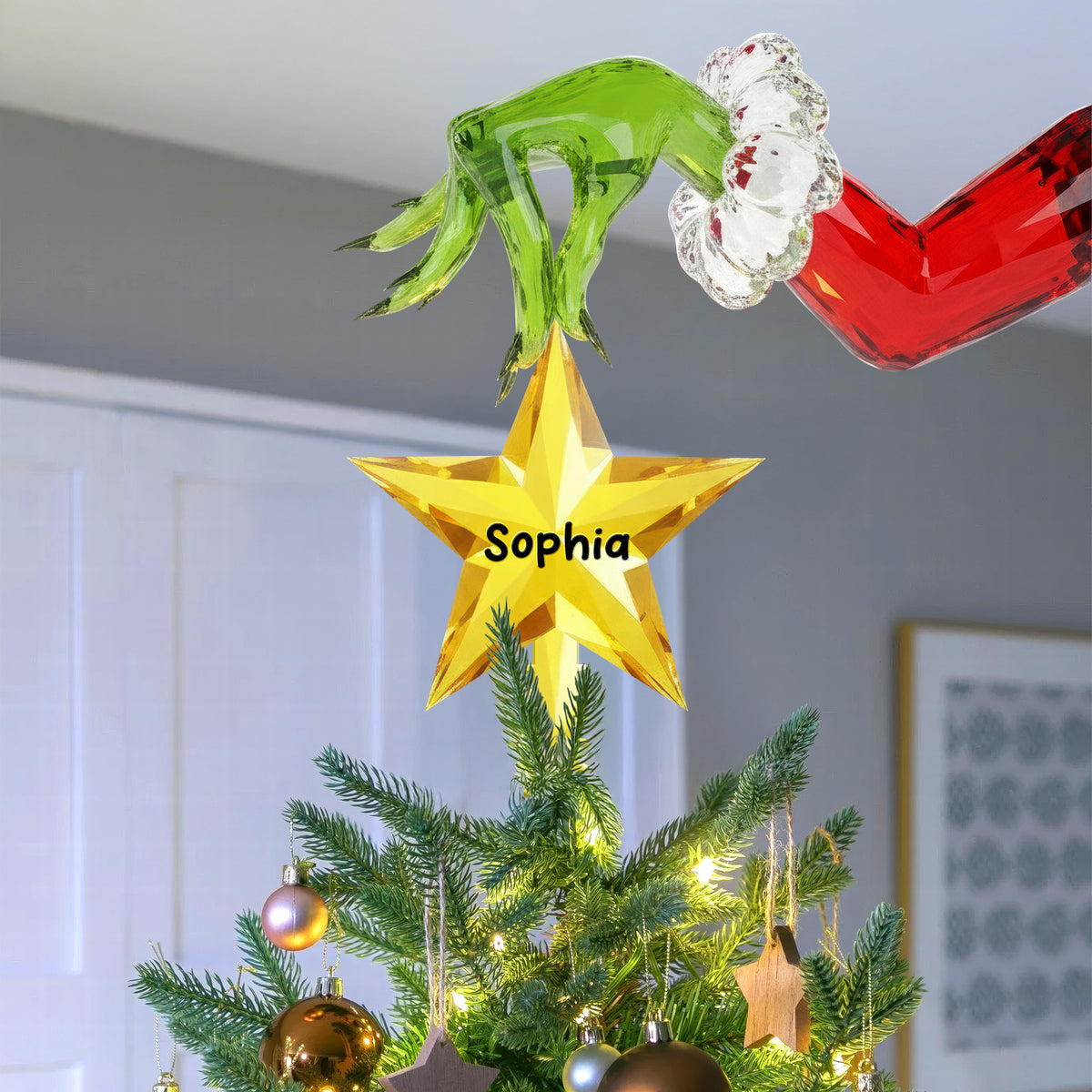 Funny Holiday Acrylic Christmas Tree Topper - Personalized Gifts For Family 08pgqn151125-Homacus