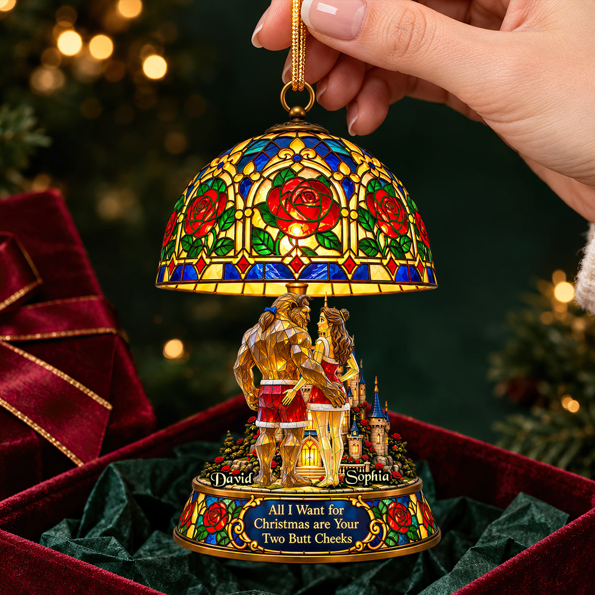 Naughty Fairy Tale Couple Christmas Ornament - Personalized Gifts For Couple 07ohdt231026-Homacus