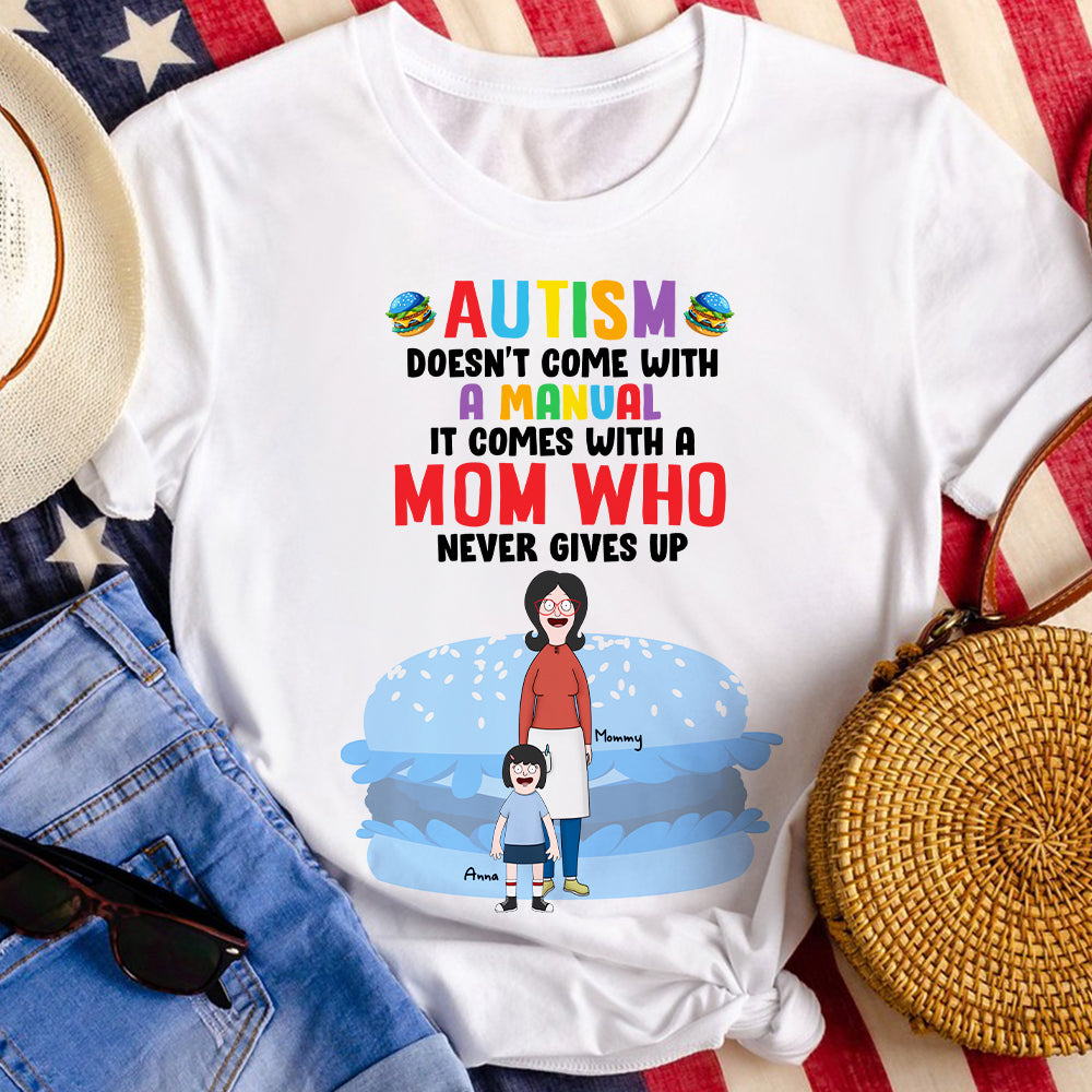 Personalized Gifts For Autism Mom Shirt, Mom & Her Little Kid 01KALU100325HG-Homacus