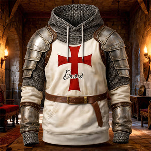 Knights Templar & Jesus 3D Hoodie - Personalized Gifts For Christians Warrior 01hutn271225-Homacus