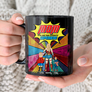 Personalized Gifts For Mom Black Coffee Mug You Are My Favorite Mom 01OHLU260225PA-Homacus