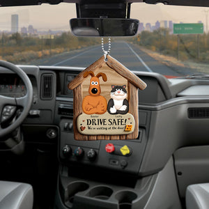 Personalized Gifts For Pet Lovers Car Ornament, We're Waiting At The Door 07tgqn190225pa-Homacus
