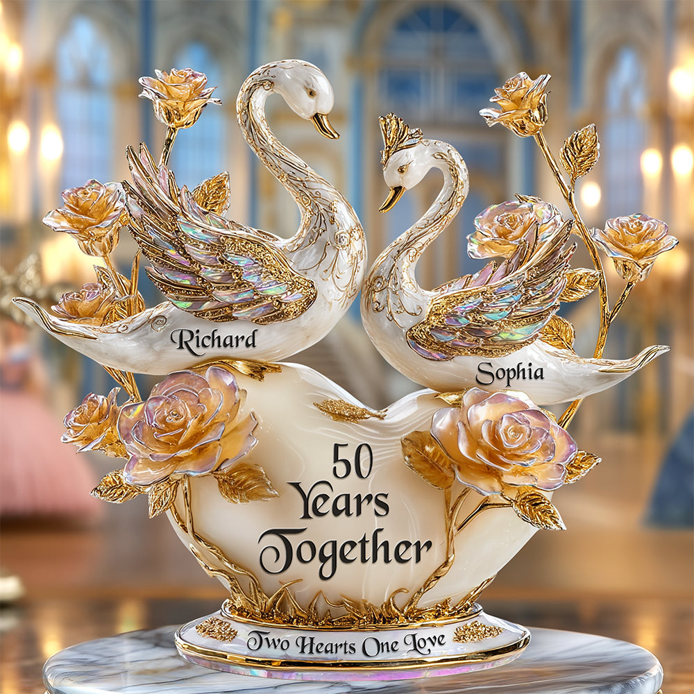 Swan Couple Plaque - Personalized Gifts For Couple 04tgqn300525-Homacus