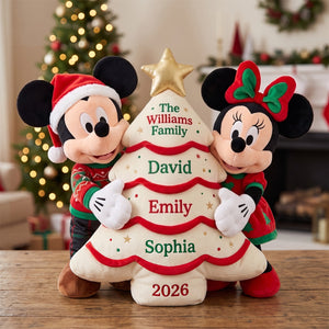 Family Christmas Tree Plush Pillow - Personalized Gifts For Family 04TTTN151026-Homacus