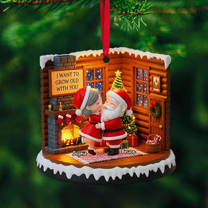 Santa Couple Christmas Ornament - Personalized Gifts For Couple 06PGLU090825-Homacus