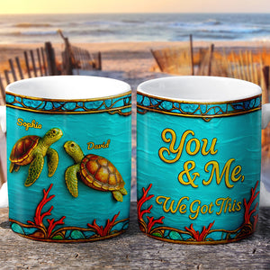 Turtle Couple Mug Personalized Gifts For Couple 03TODT020725-Homacus
