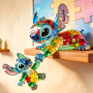 Autism Alien Mom And Kid Acrylic Plaque - Personalized Gifts For Autism Mom 03tgqn310326-Homacus