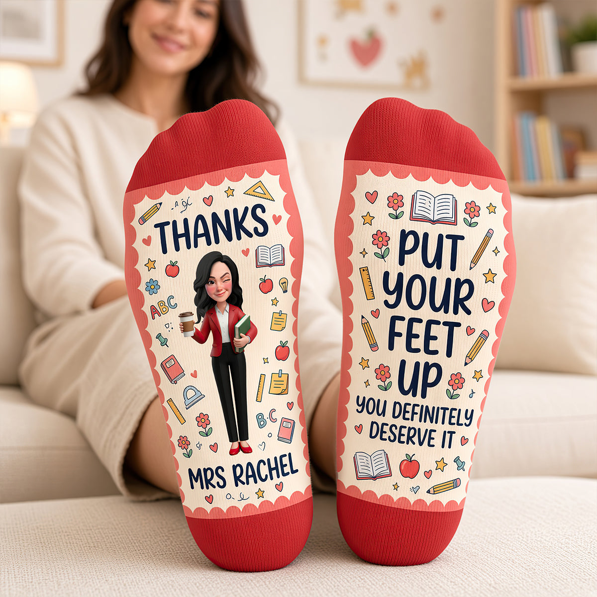 Teacher Appreciation Socks - Personalized Gifts For Teachers 04nadt210926-Homacus