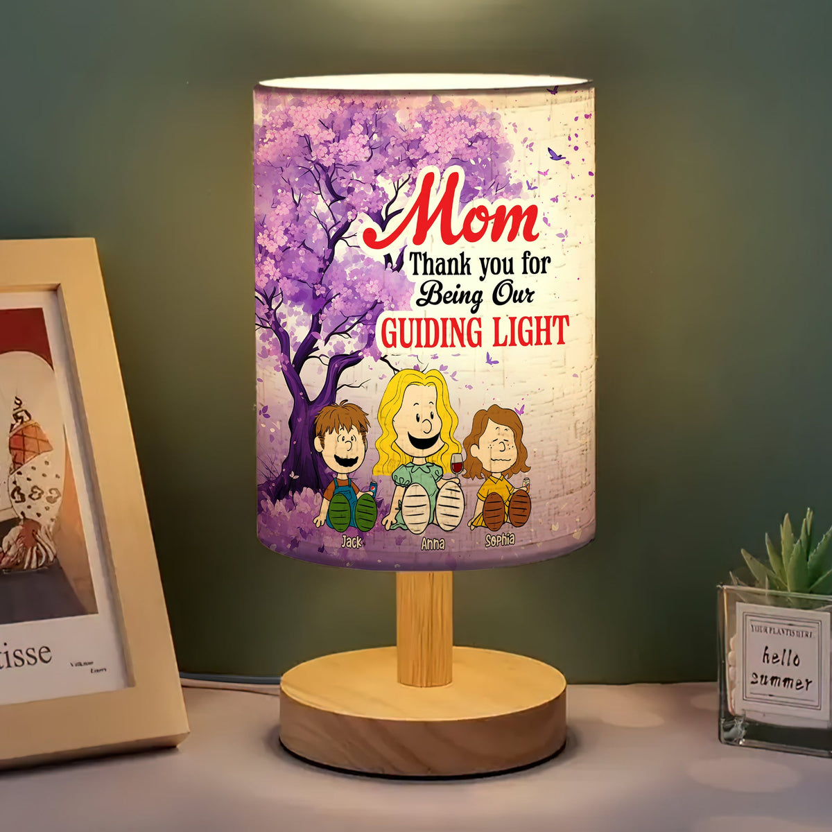Personalized Gifts For Mom Table Lamp Thanks For Being My Guiding Light 04katn120425pa-Homacus