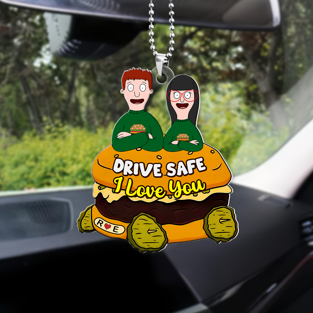 Funny Burger Couple Ornament - Personalized Christmas Car Ornament 05tgpu080125hg-Homacus