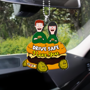 Funny Burger Couple Ornament - Personalized Christmas Car Ornament 05tgpu080125hg-Homacus