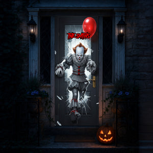 Dark Horror Villains Door Cover - Personalized Gift For Horror Fans 01PGLU210825-Homacus