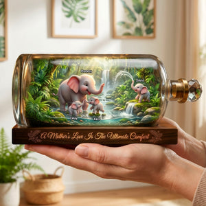 Elephant Family Love Acrylic Plaque - Personalized Mother's Day Gifts 03toqn180426-Homacus