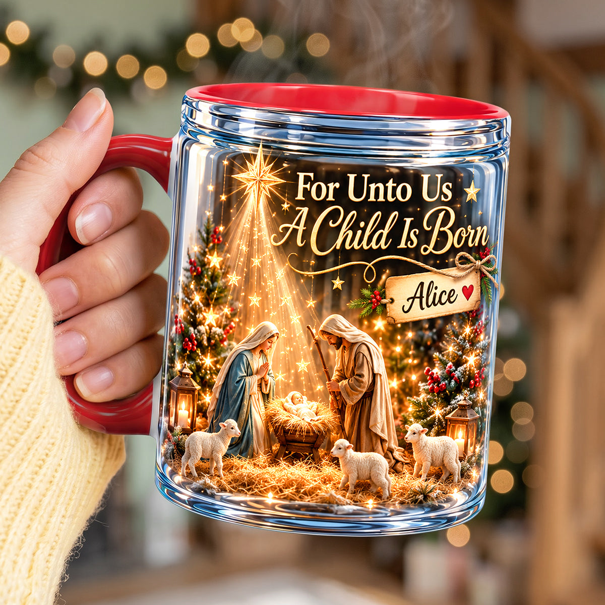 Holy Night Christmas Coffee Mug - Personalized Gifts For Christian 01huta221026