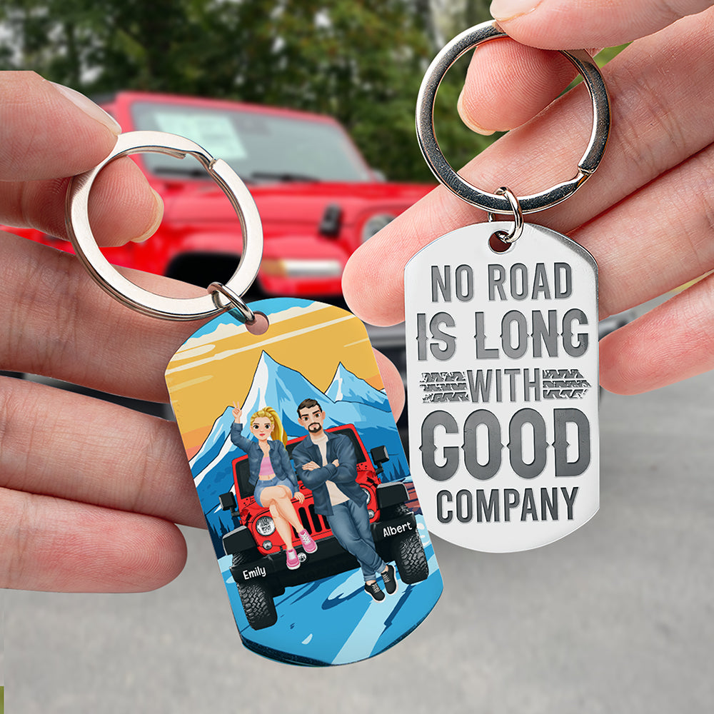 Personalized Gifts For Off Road Couple Stainless Steel Keychain 05toqn200724pa-Homacus