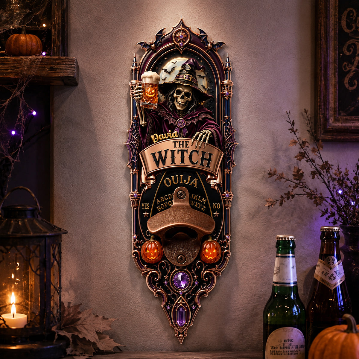 Pour The Magic Wooden Wall Hanging Bottle Opener - Personalized Gifts 02PADH060826-Homacus