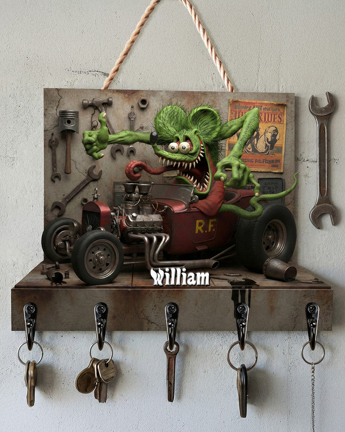 Hot Rod Acrylic Key Hanger - Personalized Gifts For Hot Rod Lovers 05kimg200126-Homacus