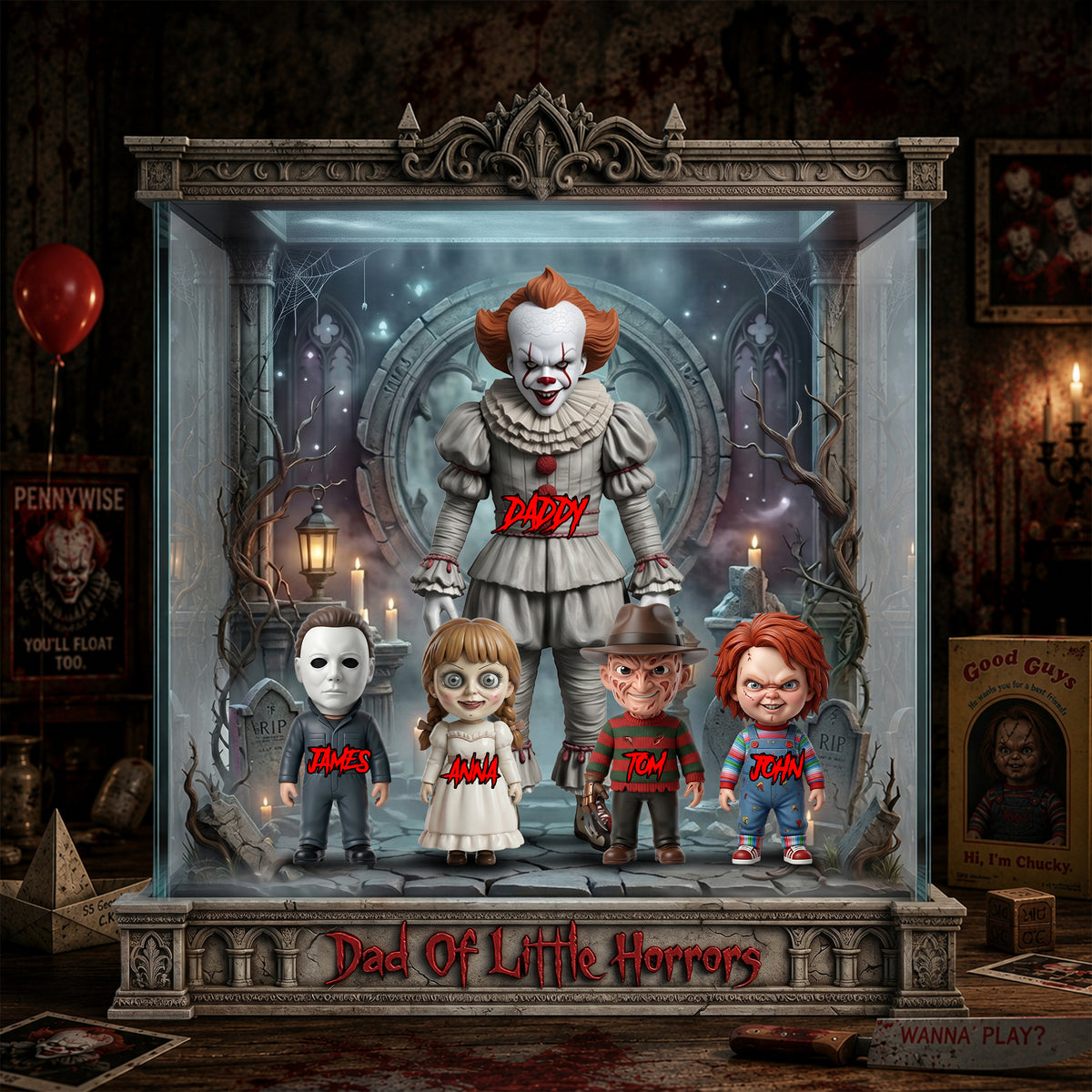 Dad Of Little Horrors Acrylic Plaque - Personalized Gifts For Dads 03NALU140526-Homacus