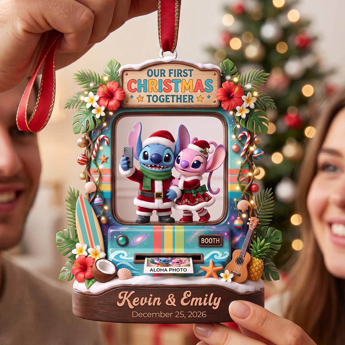 Our First Christmas Together Ornament - Personalized Gifts For Couple 05tota010826-Homacus