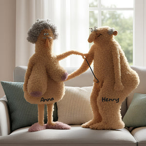 Naughty Old Couple Pillow Personalized Gifts For Couple 03OHDT131125