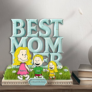 Personalized Gift For Mom Plaque, Best Mom Ever-Homacus