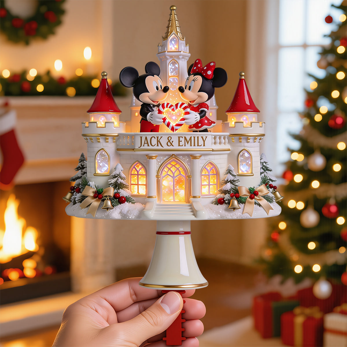 Sweetheart Couple Christmas Tree Topper - Personalized Gift For Couples 08HADT150826
