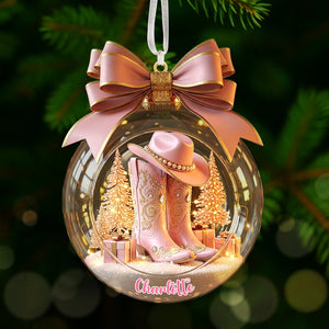 Cowgirl Custom Shape Acrylic Ornament - Personalized Gifts For Cowgirl Christmas Ornament 03PGMG091025-Homacus