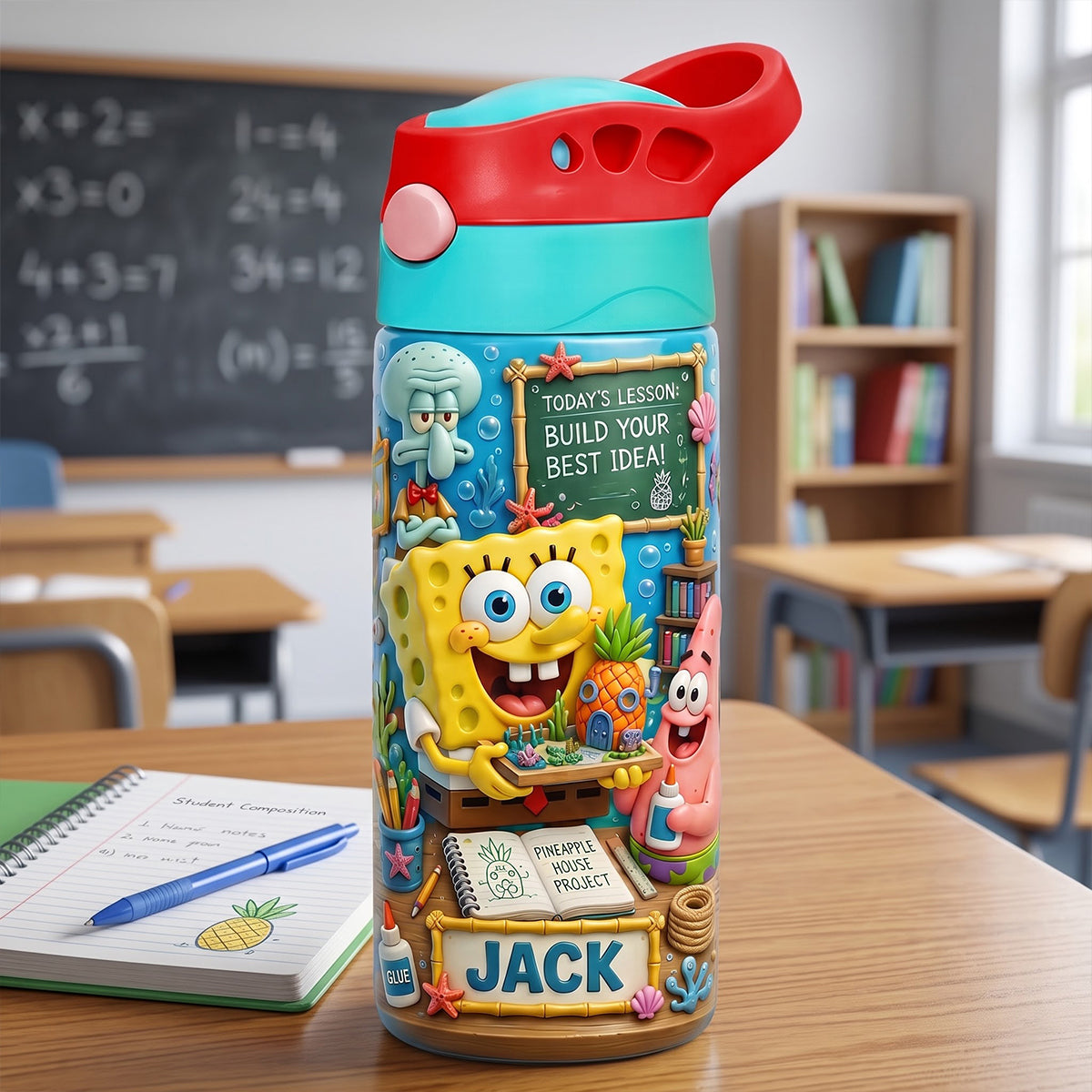 Cute Miniature Classroom Back To School 12oz Colorful Kid Tumbler - Personalized Gifts For Kids 04hatn310726-Homacus