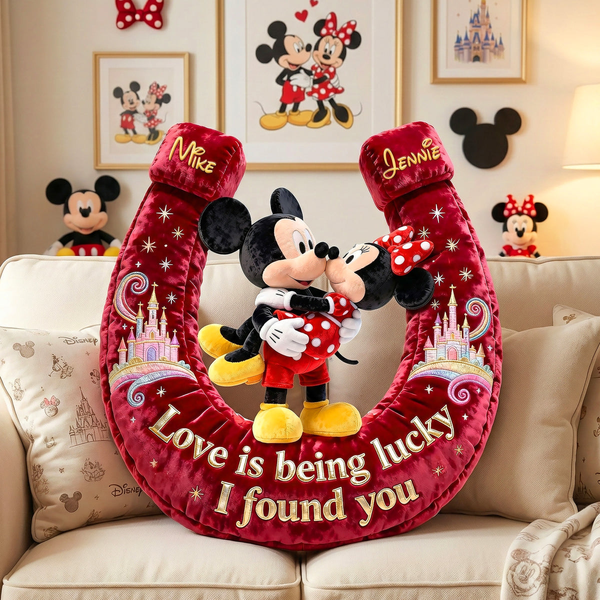 Romantic Kissing Couple Pillow - Personalized Gifts For Couples 04OHMG121225-Homacus