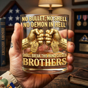 Brother Military Round Glass - Personalized Gifts For Brothers 01huta060626-Homacus