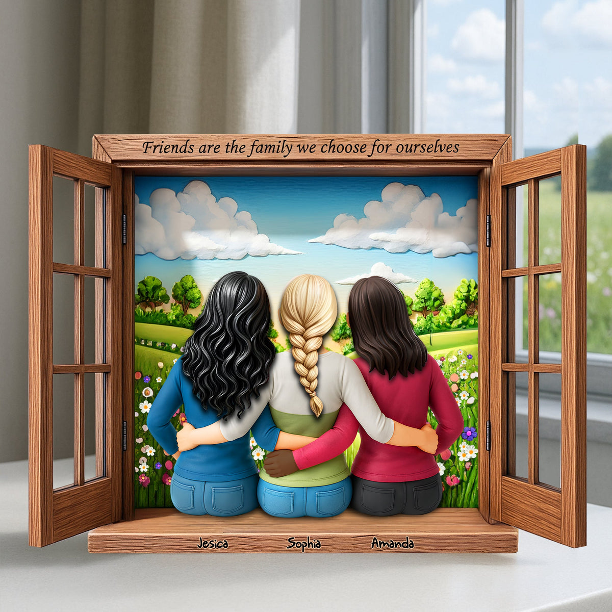 Friends Are The Family We Choose Acrylic Plaque - Personalized Gifts For Besties 01QHLU280525-Homacus