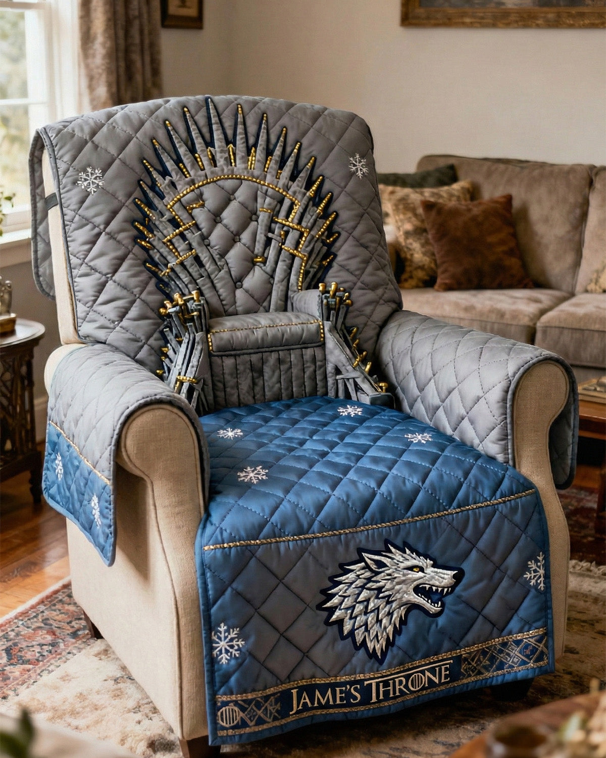 Fantasy Quilted Armchair Cover Personalized Gifts 02QHMG260126-Homacus