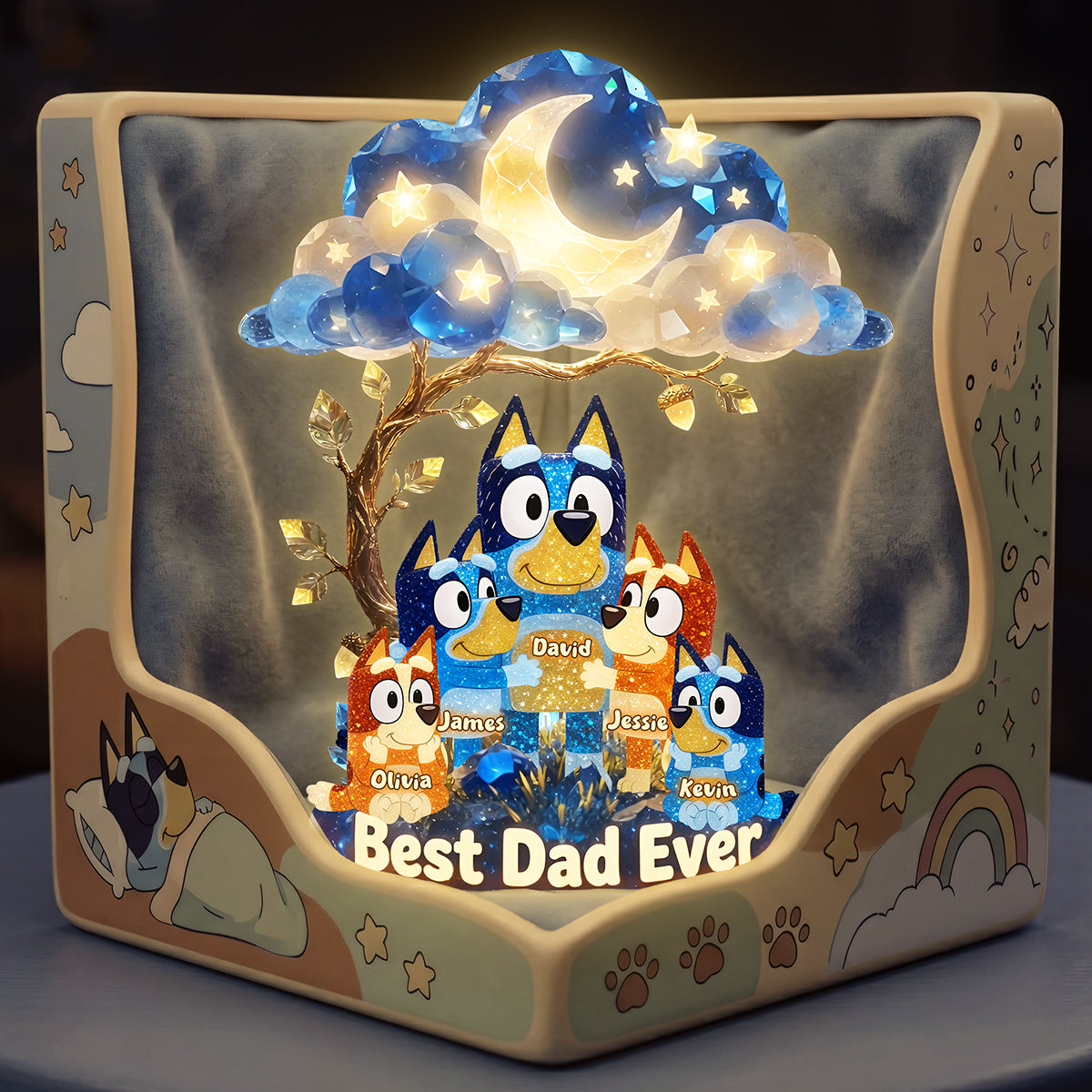 The Azure Heeler Dad Acrylic Light Box - Personalized Gifts For Dad 05TYTA120526-Homacus