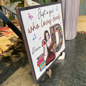 Personalized Gifts For Book Lovers Wood Sign 03httn240124pa Reding Girl-Homacus