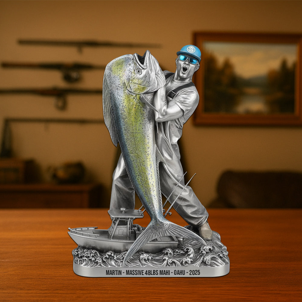 Fishing Trophy Moment Plaque, Personalized Gifts For Fishing Lovers 05qhtn290825-Homacus
