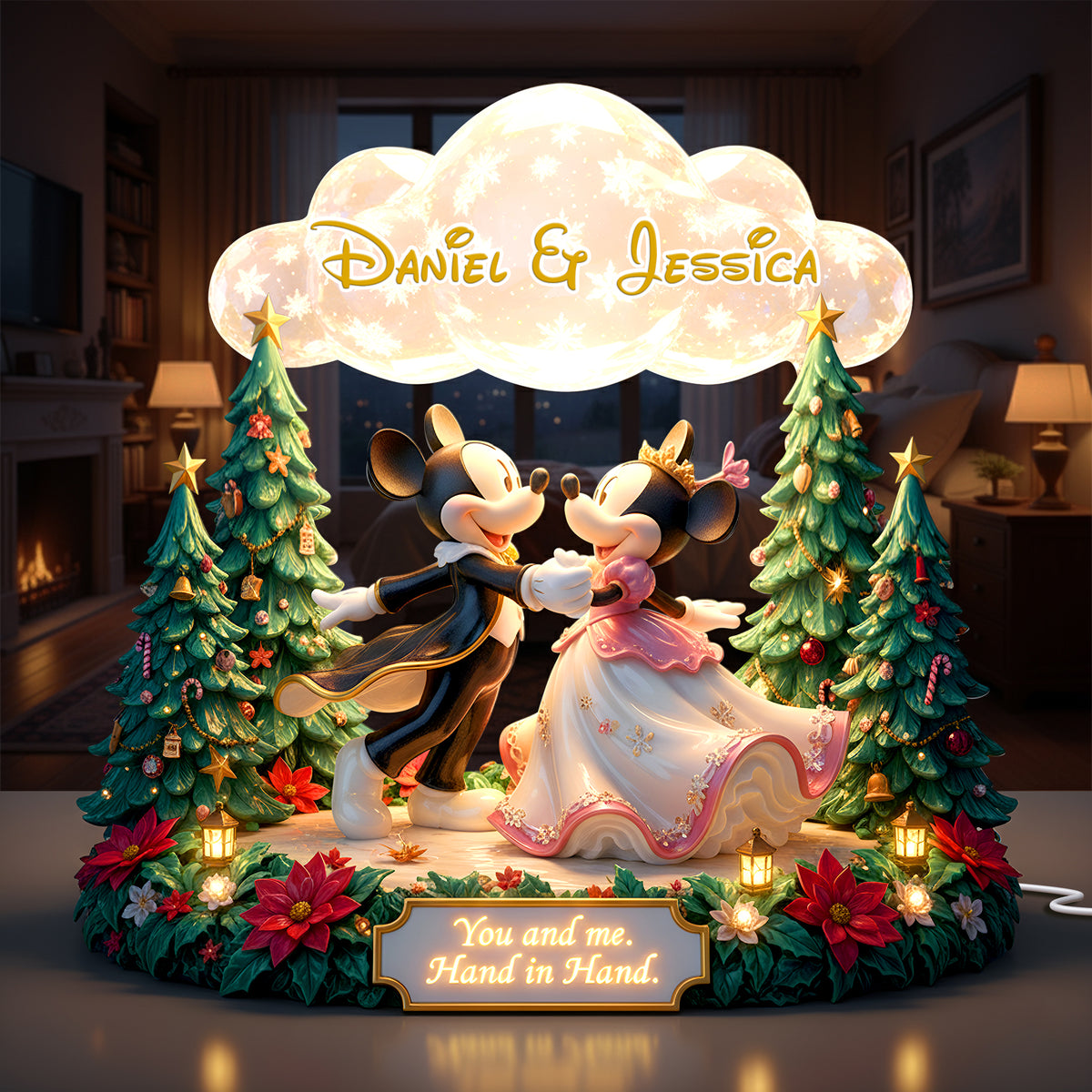 Dancing Couple Acrylic Light Box - Personalized Gifts For Couples 07PALU181125-Homacus