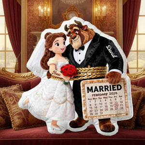 Married Couple Shaped Pillow - Personalized Anniversary Gifts For Couples 02NALU091225-Homacus