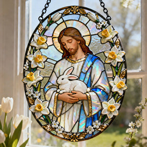 Religious Easter Jesus Suncatcher Ornament - Personalized Gifts For Christians 01nadt310126-Homacus