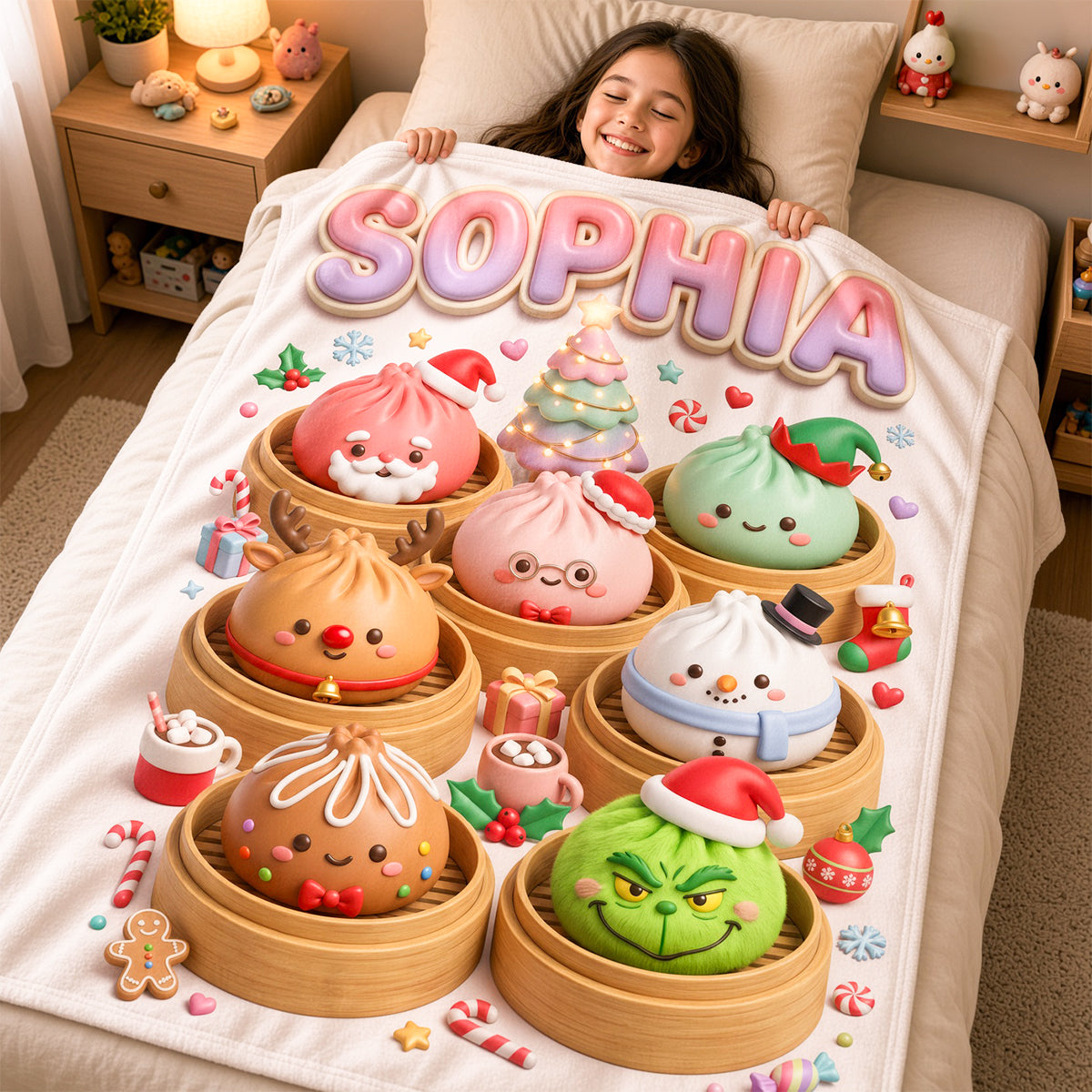 Lovely Dumpling Blanket - Personalized Christmas Gifts 02nadh011026
