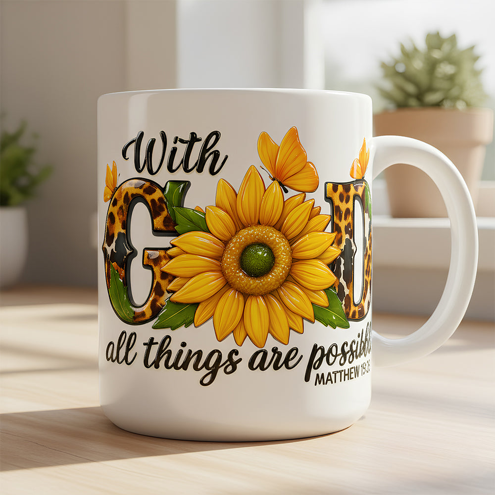 Faith & Flowers Mug Personalized Gifts For Christian 08HUDT261125-Homacus