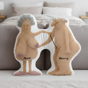 Naughty Old Couple Pillow Personalized Gifts For Couple 03OHDT131125-Homacus