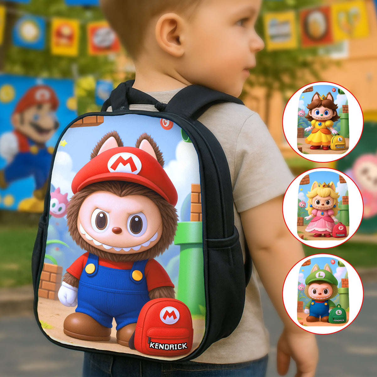 Back To School Monster Backpack - Personalized Gifts For Kids School Bag 04PGMG070825-Homacus