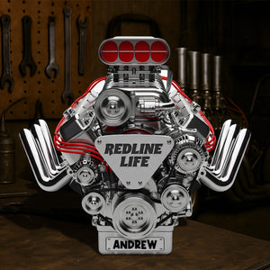 Dragster Engine Acrylic Plaque – Personalized Gift For Racing Lovers 01OHLU090625-Homacus